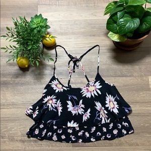 Urban Outfitters Kimchi Blue Swing 2 Tier Crop Top